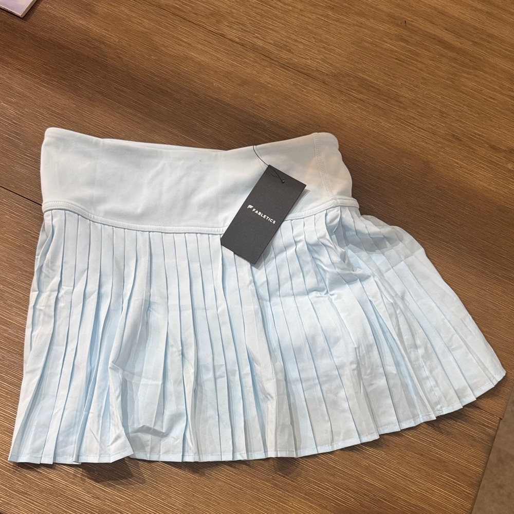 Fabletics Light Blue Pleated Skirt